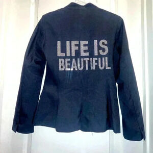 Hip Chik Couture Life is Beautiful blazer